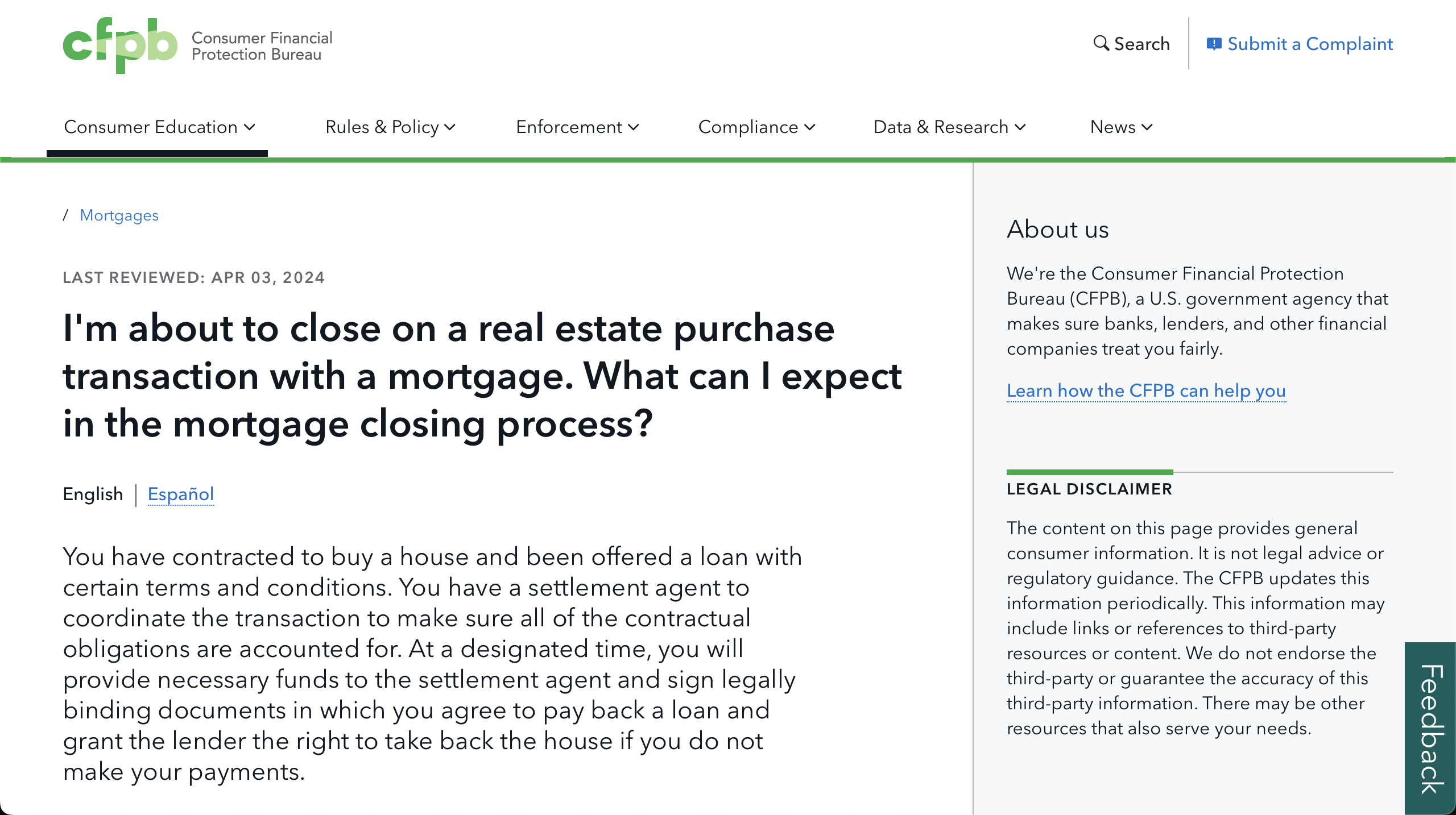 Preview of the What can I expect in the mortgage closing process? article